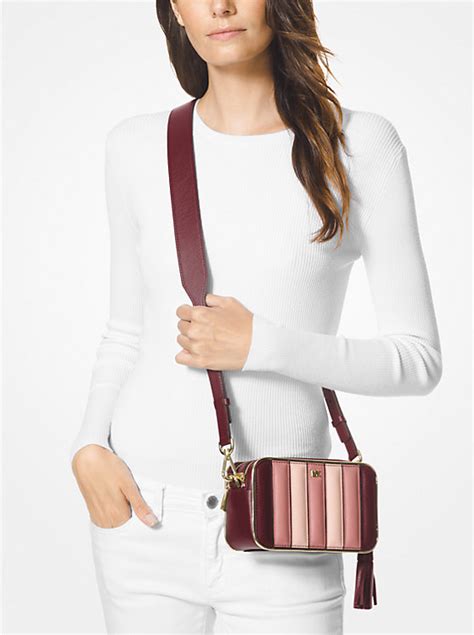 michael kors small tri color leather camera bag|michael kors crossbody camera bag.